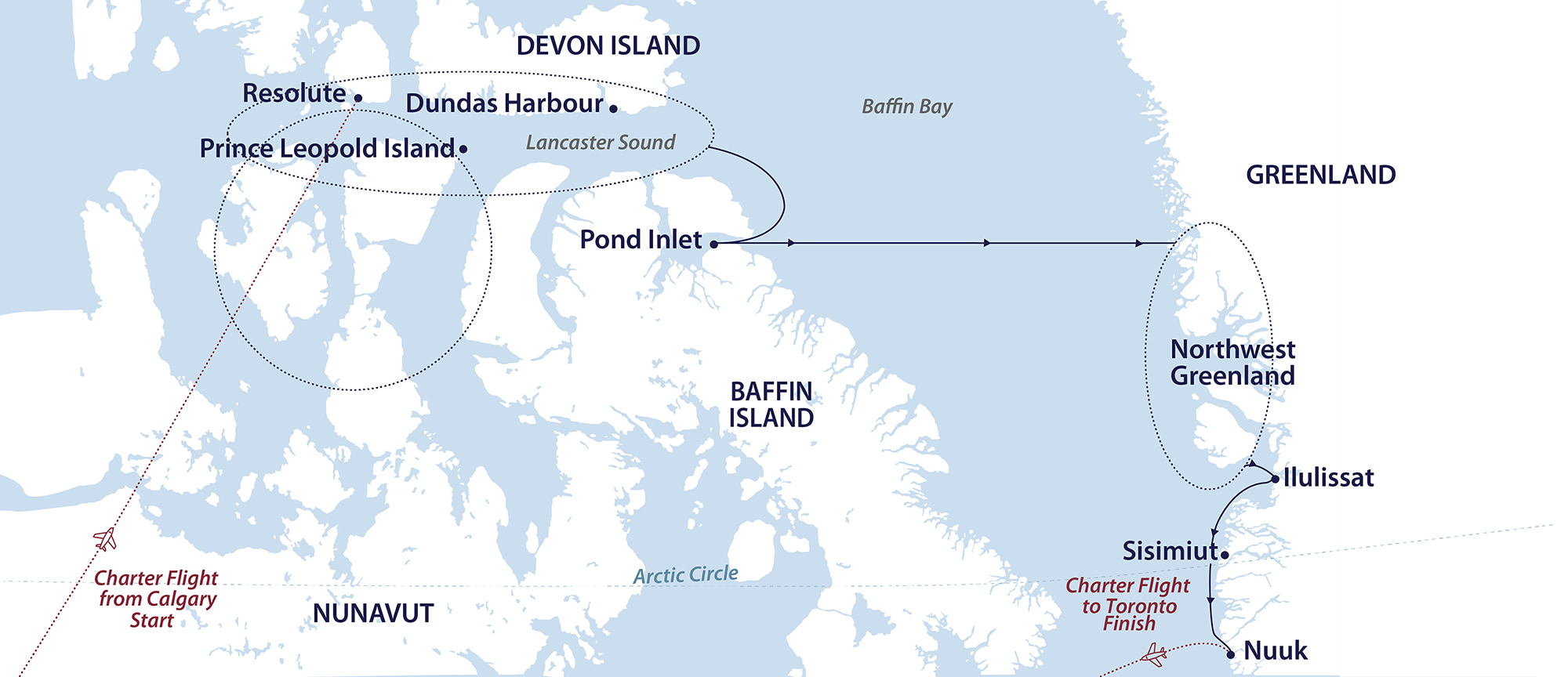 Northwest Passage Route Map
